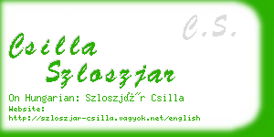 csilla szloszjar business card